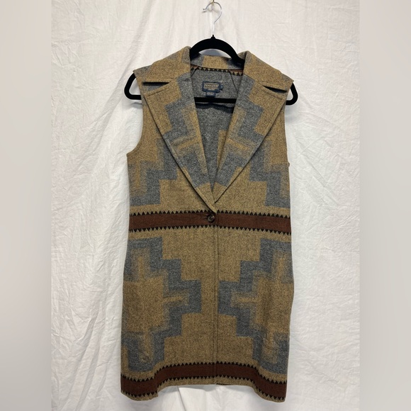Pendleton Jackets & Blazers - Pendleton long 100% wool vest western size medium